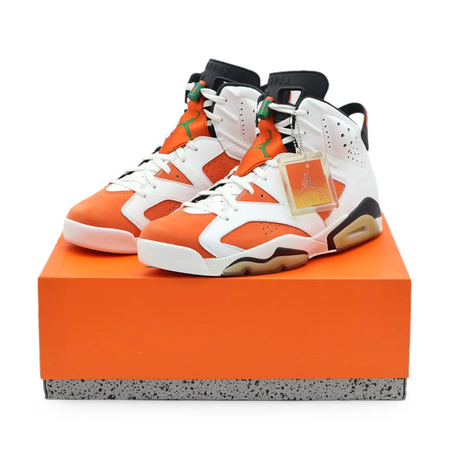 384664-145 Nike Air Jordan 6 Retro Gatorade Like Mike White Team Orange (Men's)