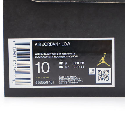 553558-161 Nike Air Jordan 1 Low Bred Toe (Men's)