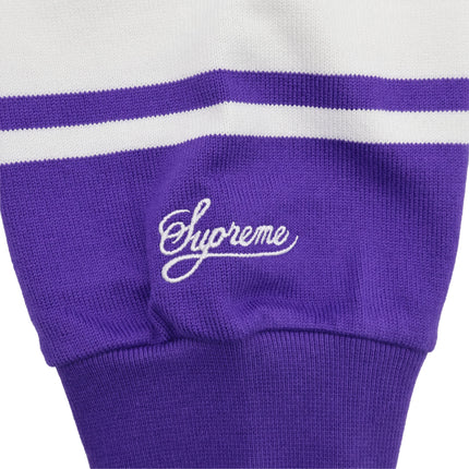 Supreme  Nike Stripe Rugby Purple