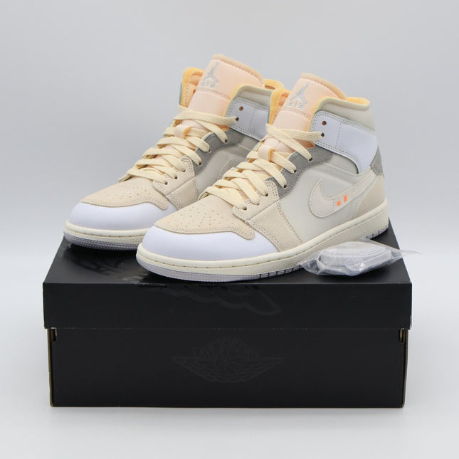 DM9652-100 Nike Air Jordan 1 Mid SE Craft Inside Out White Grey Phantom (Men's)