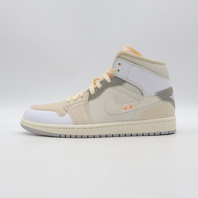 DM9652-100 Nike Air Jordan 1 Mid SE Craft Inside Out White Grey Phantom (Men's)