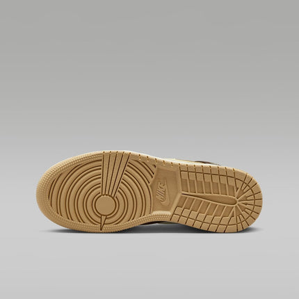 DZ6335-200 Nike GS Air Jordan 1 Mid SE Cacao Wow Ale Brown Twine Luminous Green