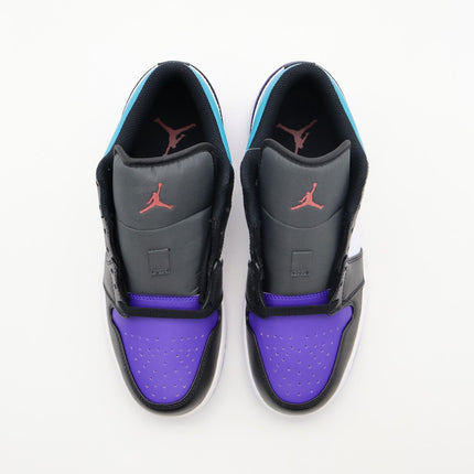 553558-154 Nike Air Jordan 1 Low Bright Concord Aqua Court Purple Black (Men's)