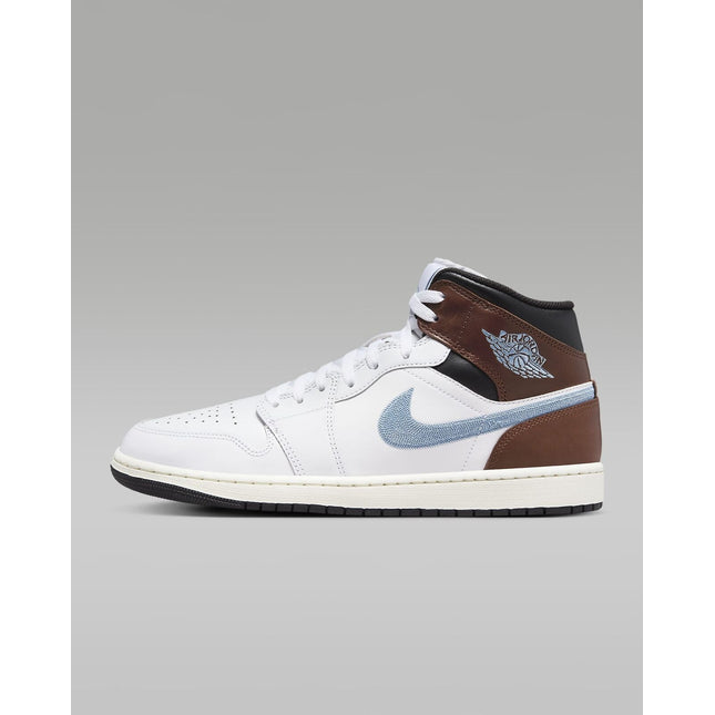 FQ7831-142 Nike Air Jordan 1 Mid SE White Black Sail Blue Grey (Men's)