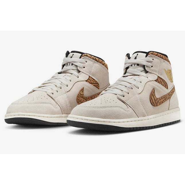 DZ4129-102 Nike Air Jordan 1 Mid SE Brown Elephant (Men's)
