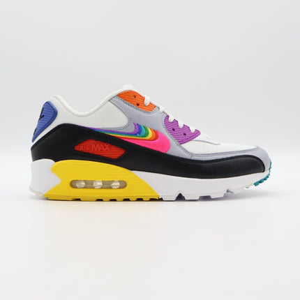 CJ5482-100 Nike Air Max 90 Be True Rainbow White Wolf Grey Black (Men's)