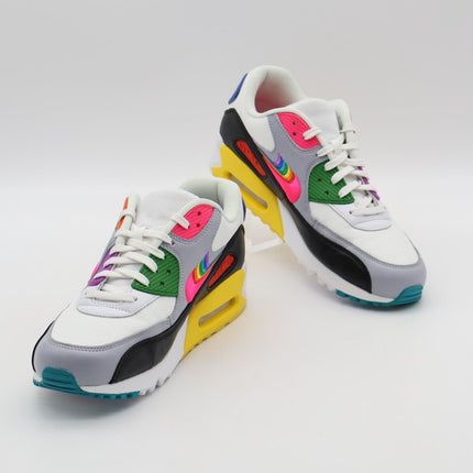 CJ5482-100 Nike Air Max 90 Be True Rainbow White Wolf Grey Black (Men's)