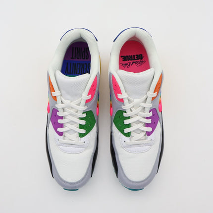 CJ5482-100 Nike Air Max 90 Be True Rainbow White Wolf Grey Black (Men's)