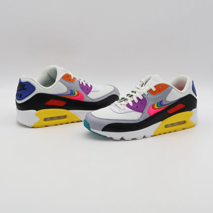 CJ5482-100 Nike Air Max 90 Be True Rainbow White Wolf Grey Black (Men's)