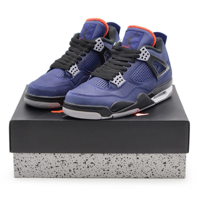 CQ9597-401 Nike Air Jordan 4 Retro Winterized Loyal Blue White Black (Men's)