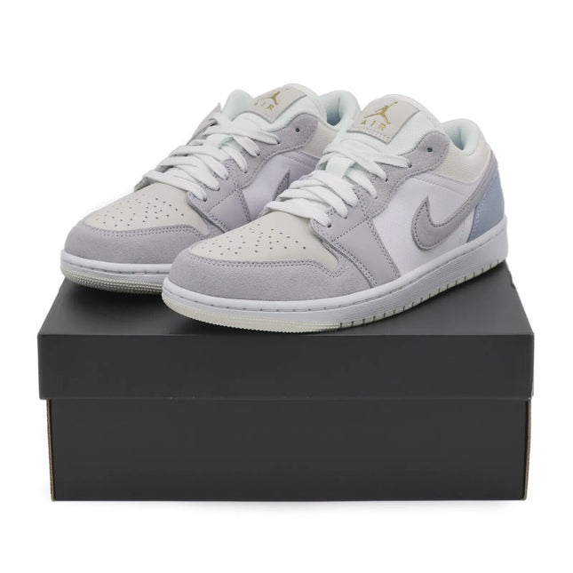 CV3043-100 Nike Air Jordan 1 Low Paris White Sky Football Grey Blue (Men's)