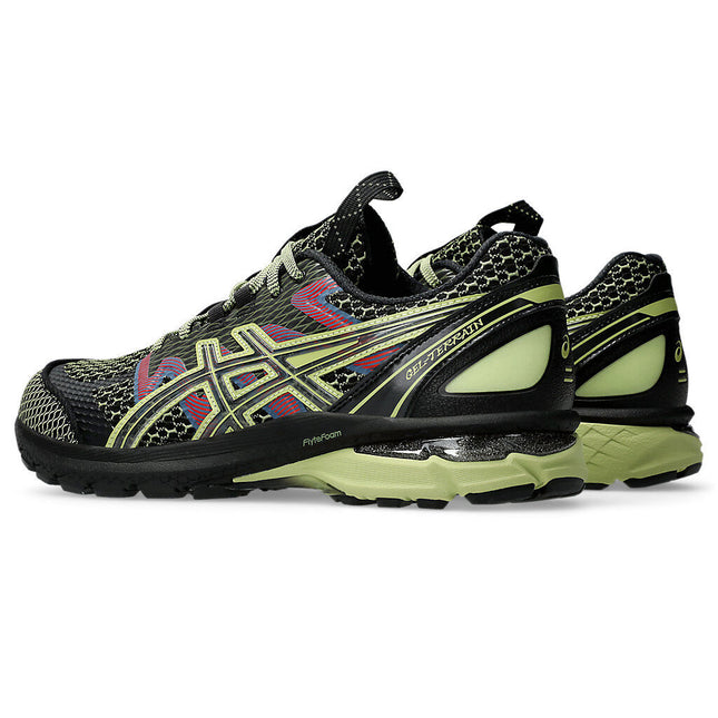 1203A394-001 Asics US4-S Gel-Terrain Black Neon Lime (Men's)