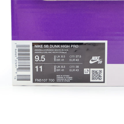 FN5107-700 Nike SB Dunk High Pro Sweet Tooth Candy Corn Amarillo Orange (Men's)