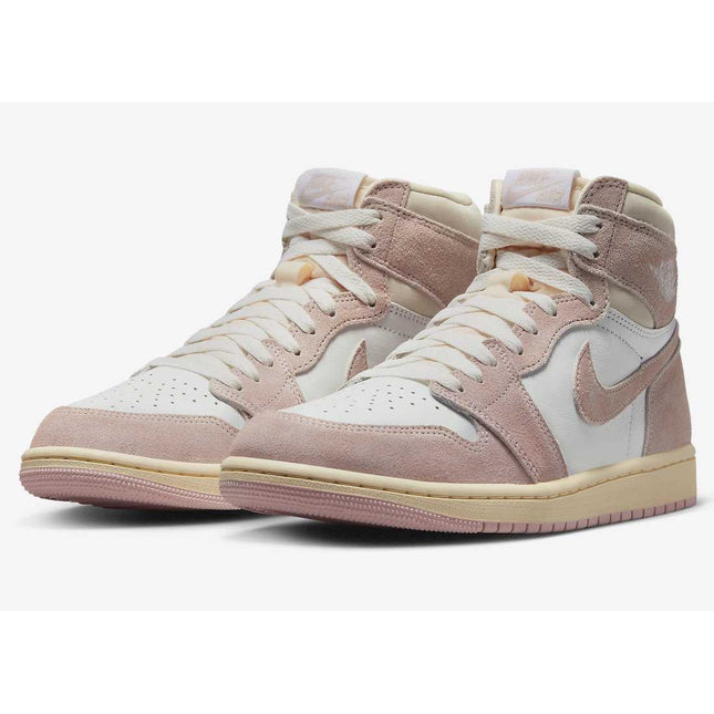 FD2596-600 Nike WMNS Air Jordan 1 Retro High OG Washed Pink Beige White Ivory