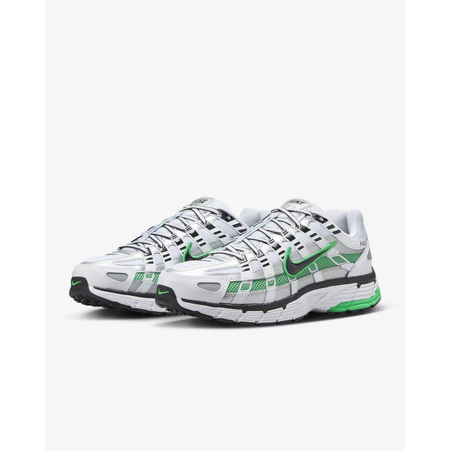 CD6404-104 Nike P-6000 White Metallic Silver Spring Green Black (Men's)