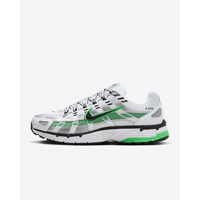 CD6404-104 Nike P-6000 White Metallic Silver Spring Green Black (Men's)