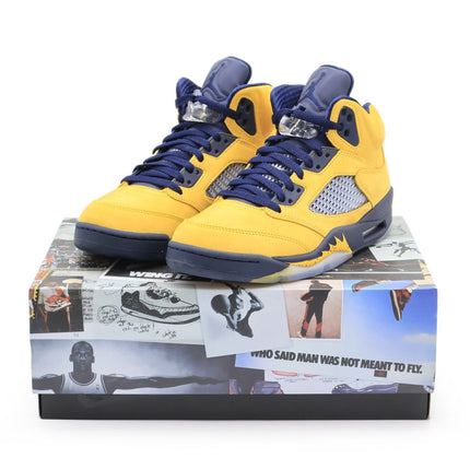 CQ9541-704 Nike Air Jordan 5 Retro SP Michigan Amarillo College Navy (Men's)