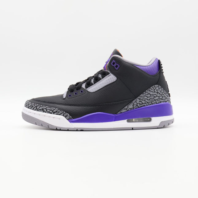 CT8532-050 Nike Air Jordan 3 Retro Black Court Purple Cement Grey White (Men's)