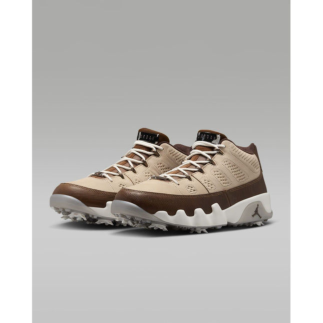 FN6929-200 Happy Life Wood Nike Air Jordan 9 Golf NRG Hemp Pecan Sail (Men's)