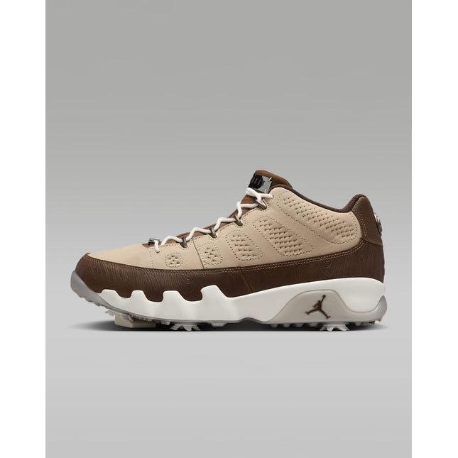 FN6929-200 Happy Life Wood Nike Air Jordan 9 Golf NRG Hemp Pecan Sail (Men's)