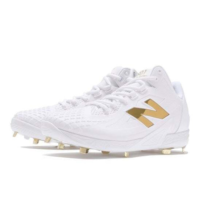 MSHOWT1 New Balance FuelCell Ohtani 1 White Metallic Gold (Cleat) (Men's)