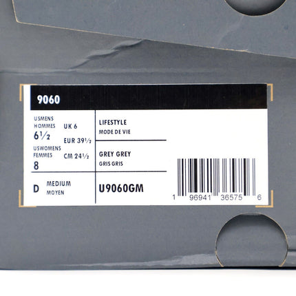 U9060GM New Balance 9060 Grey Lilac Matter White Pink Beige Ivory Cream (Men's)