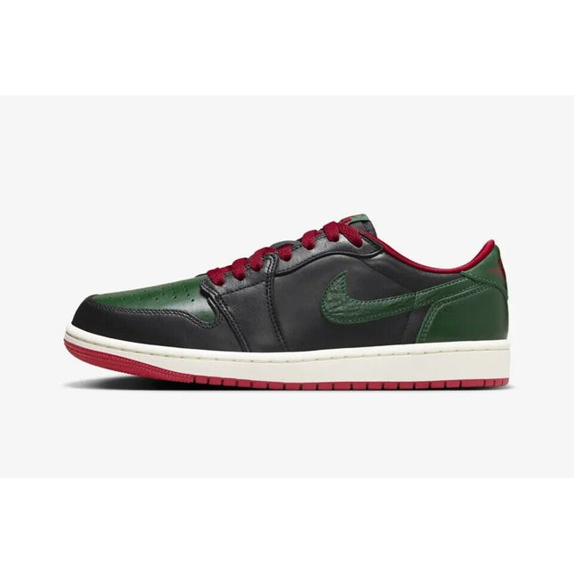 CZ0775-036 Nike Air Jordan 1 Retro Low OG Black and Gorge Green (Women's)