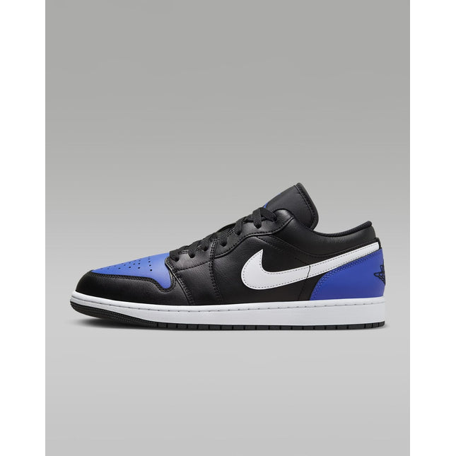 553558-042 Nike Air Jordan 1 Low Black Game Royal White (Men's)