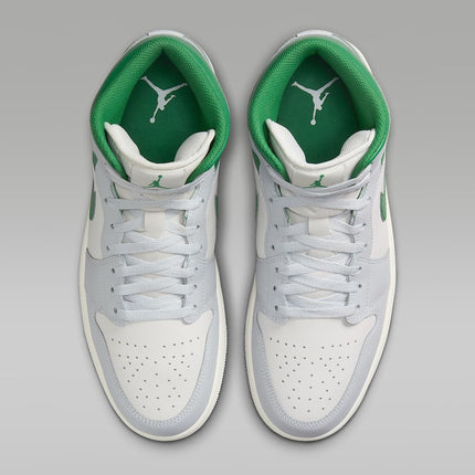 DQ8426-142 Nike Air Jordan 1 Mid Summit White Pure Platinum Sail Pine (Men's)