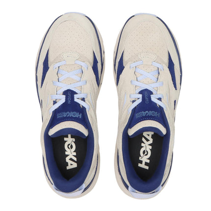1122571-OTH Hoka Clifton L Suede Oat Milk Bellwether Blue (Men's)