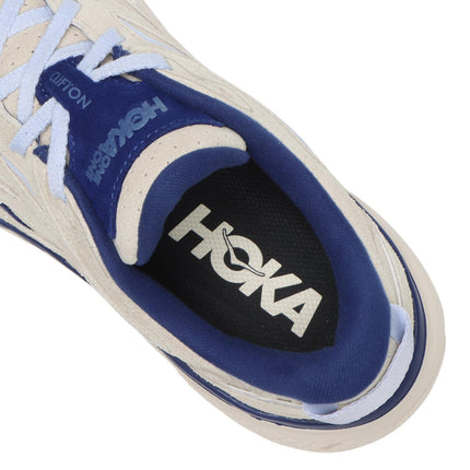 1122571-OTH Hoka Clifton L Suede Oat Milk Bellwether Blue (Men's)