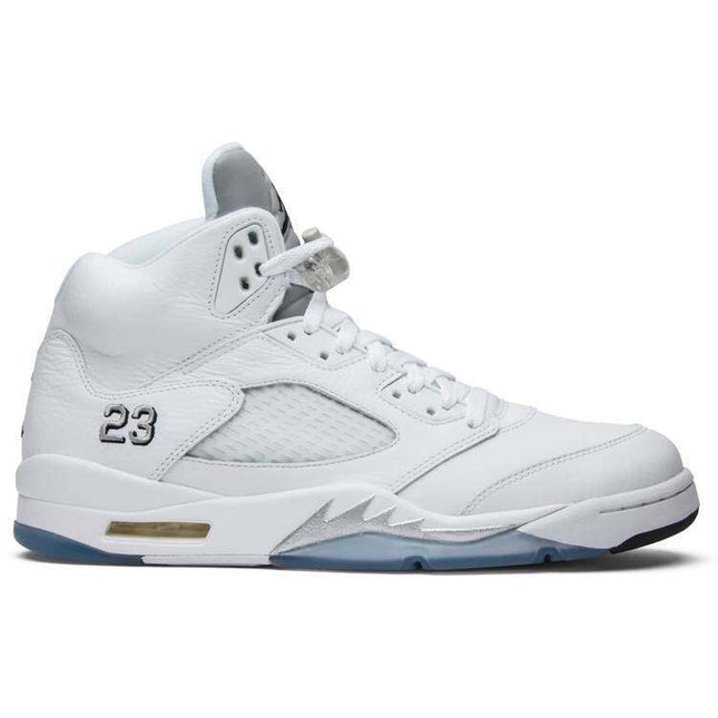 136027-130 Nike Air Jordan 5 Retro Metallic White 2015 (Men's)