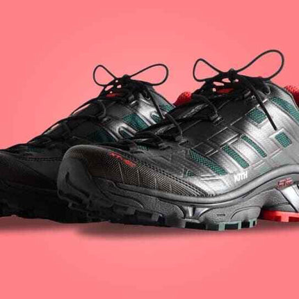 L47772300 KITH Salomon XT-4K Black Scarab Fiery Red (Men's)