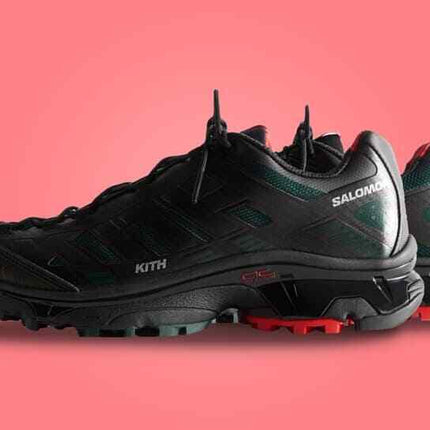 L47772300 KITH Salomon XT-4K Black Scarab Fiery Red (Men's)