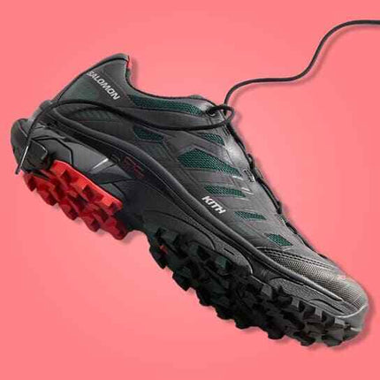 L47772300 KITH Salomon XT-4K Black Scarab Fiery Red (Men's)