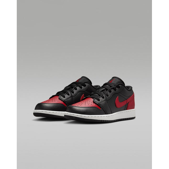 553560-067 Nike GS Air Jordan 1 Low Black Summit White Varsity Red