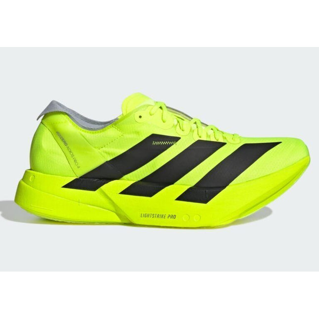 JR6364 adidas Adizero Adios Pro 4 Lucid Lemon Core Black Halo Silver (Men's)