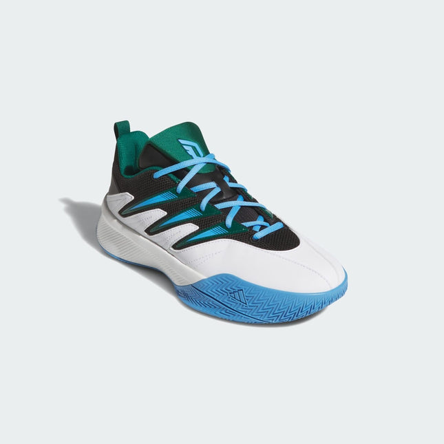 JI1541 adidas Dame Certified 3 Cloud White Collegiate Green Blue Burst (Men's)