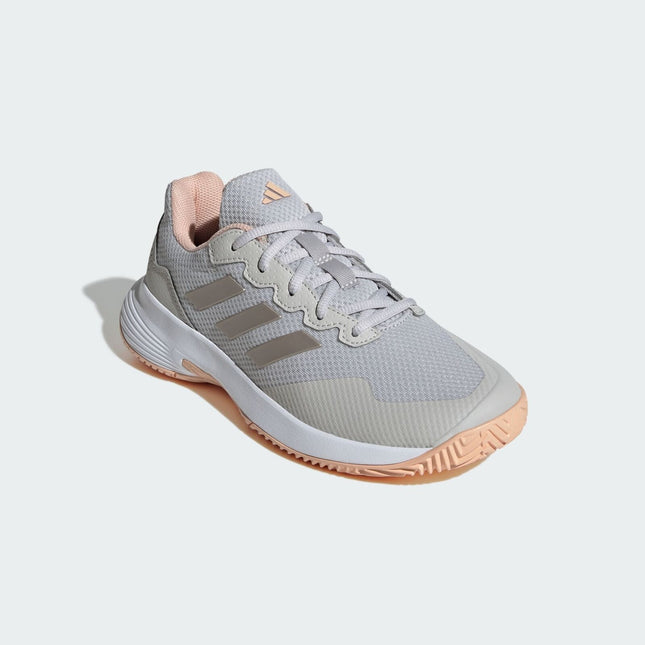 IH2969 adidas Gamecourt 2.0 Tennis Grey One Cyber Metallic Powder Coral (Women's