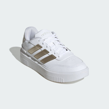 JI2203 adidas Courtblock Cloud White Cyber Metallic Orbit Grey (Women's)