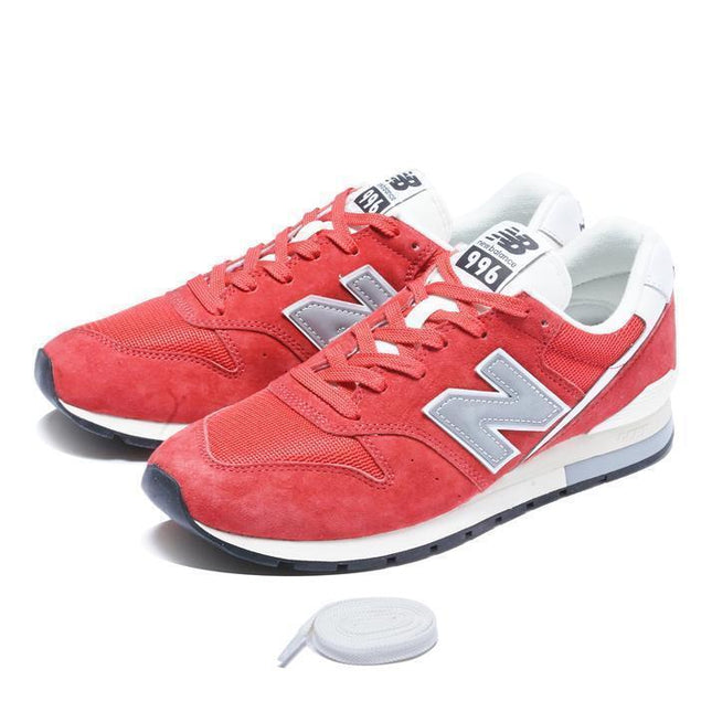 CM996CJ2 New Balance 996V2 Blast Red Silver Metallic Angora (Men's)