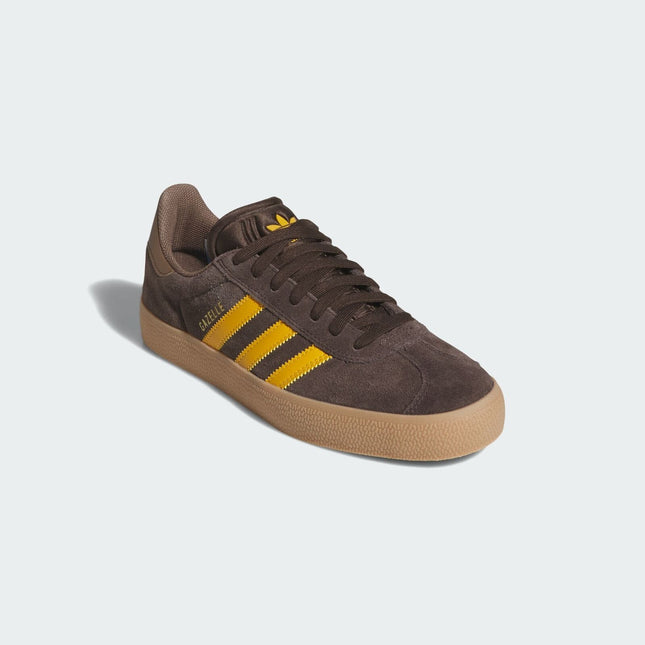 JP5857 adidas Originals Gazelle ADV Dark Brown Preloved Yellow Earth (Men's)