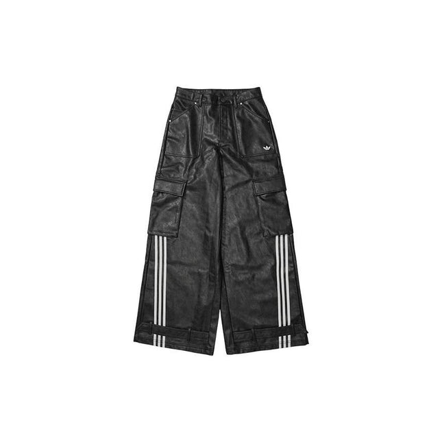 adidas Adilenium Season 3 Vintage Faux Leather Pants Black