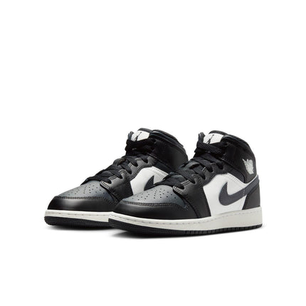 DQ8423-010 NIKE AIR JORDAN 1 MID GS BLACK OFF NOIR-SUMMIT WHITE
