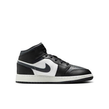 DQ8423-010 NIKE AIR JORDAN 1 MID GS BLACK OFF NOIR-SUMMIT WHITE