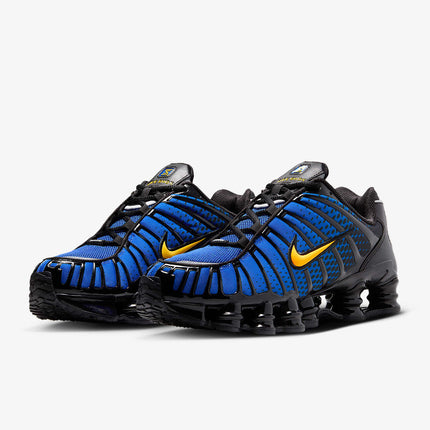 IB7670-001 Nike Shox TL Black Varsity Maize Metallic Silver Lyon Blue (Men's)
