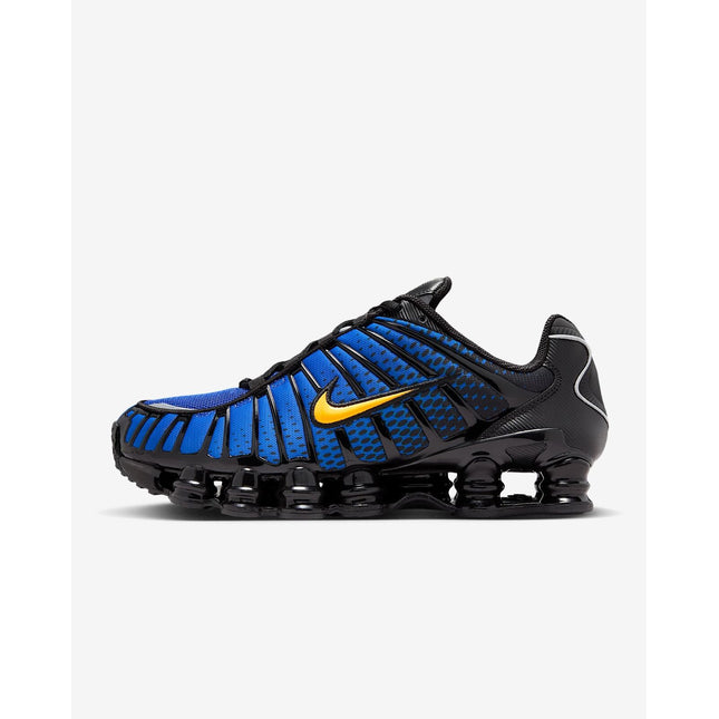 IB7670-001 Nike Shox TL Black Varsity Maize Metallic Silver Lyon Blue (Men's)