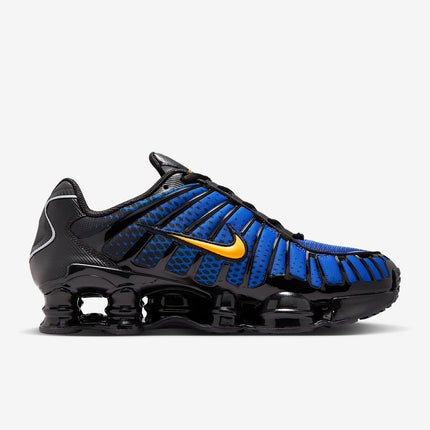 IB7670-001 Nike Shox TL Black Varsity Maize Metallic Silver Lyon Blue (Men's)