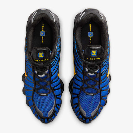 IB7670-001 Nike Shox TL Black Varsity Maize Metallic Silver Lyon Blue (Men's)