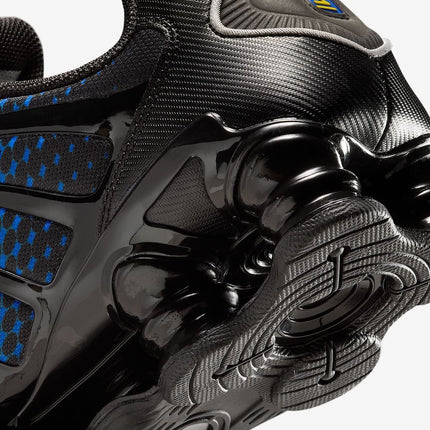 IB7670-001 Nike Shox TL Black Varsity Maize Metallic Silver Lyon Blue (Men's)